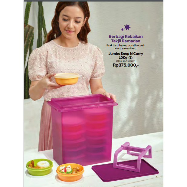 Jumbo Keep n Carry / Wadah Penyimpanan Multifungsi Tupperware Original Termurah