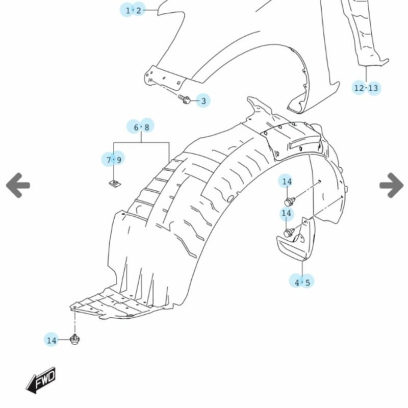 Liner Fender Suzuki All New Ertiga ori SGP