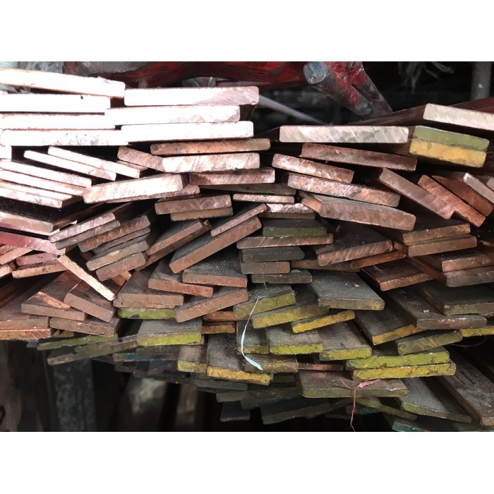 Busbar / plat / rail copper import 10 x 80 10x80 mm asli tembaga 4 m