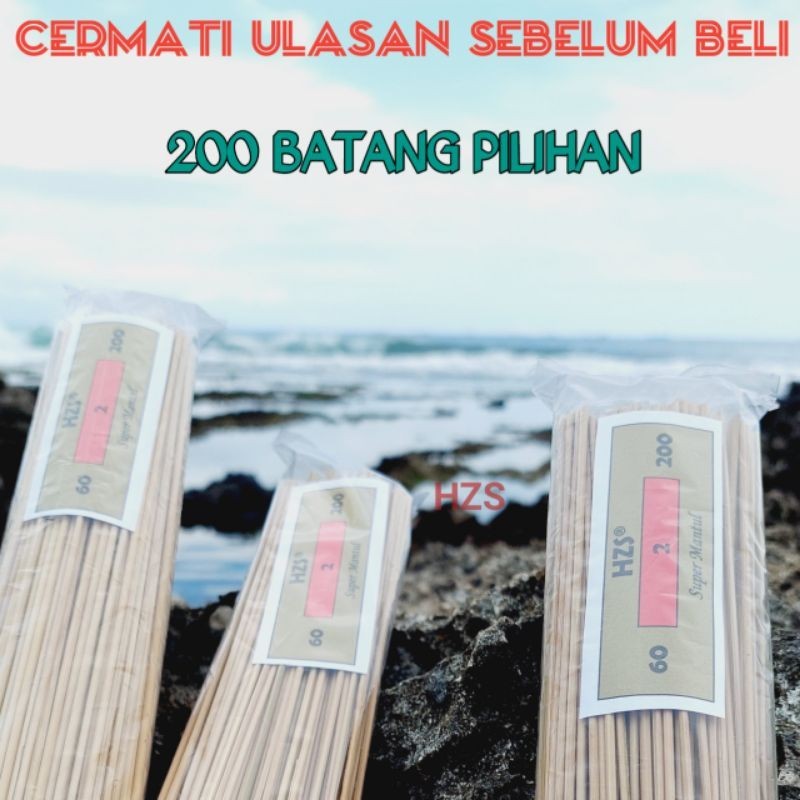 VIRAL 200 Batang Pilihan Ruji sangkar Bambu Apus HZS