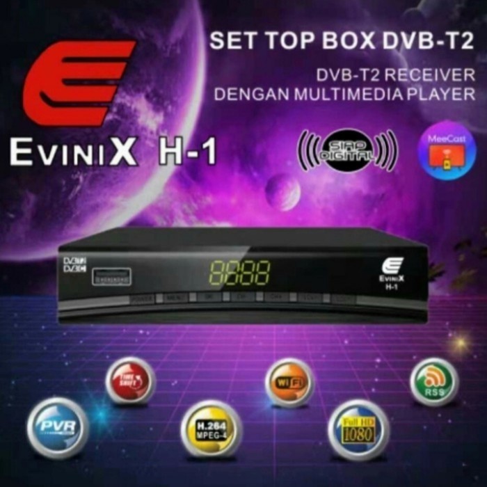 Receiver TV Digital Evinix H-1 DVB-T2 /Dekoder Tv Digital