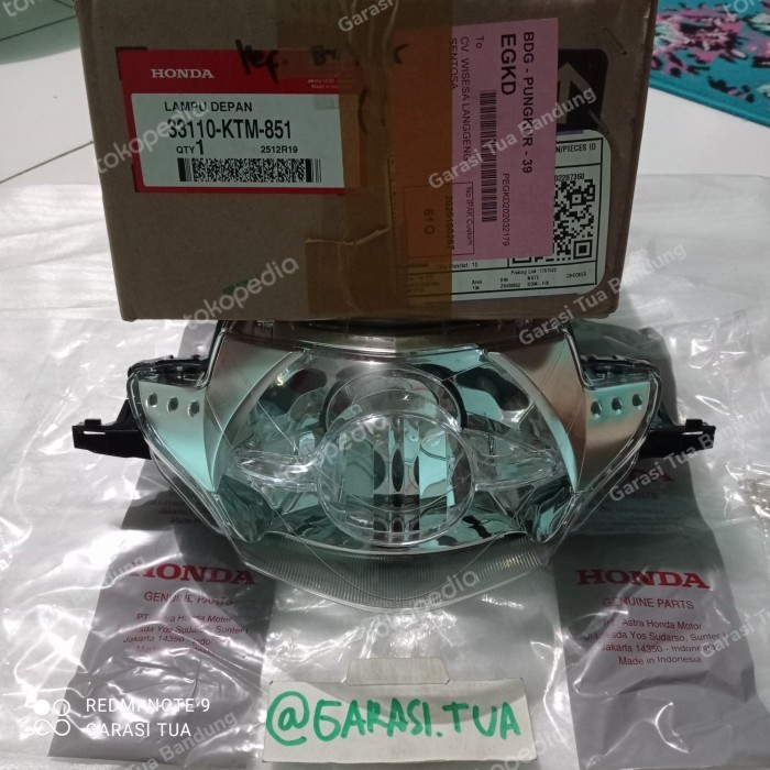 Baru Reflektor Lampu Depan Supra X 125 Lama Old Lawas Asli Ori Original AHM