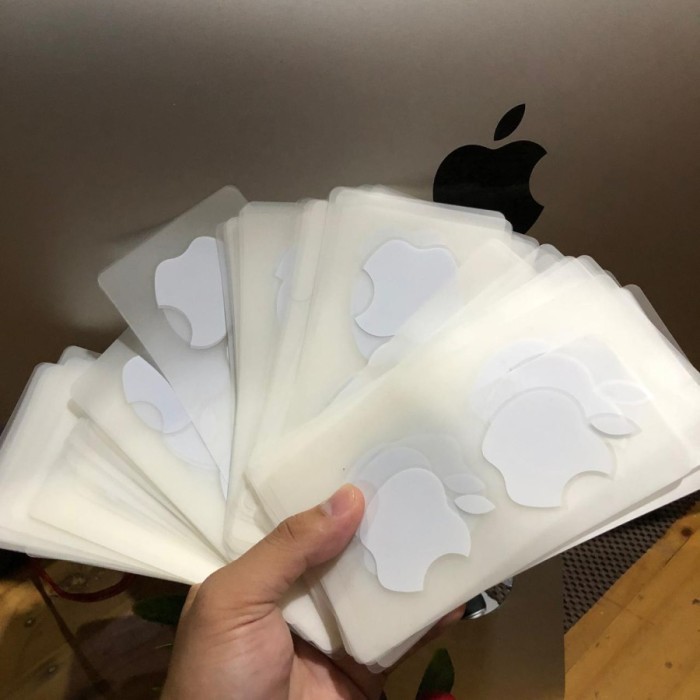 

Stiker Logo Apple Sticker Original from box Iphone ( 1 lembar )