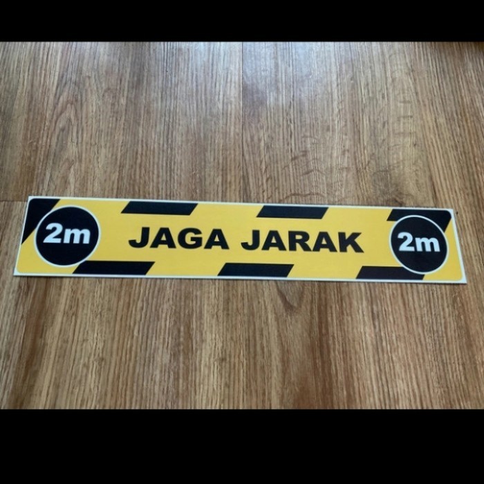 

stiker JAGA JARAK 6X30CM sign rambu k3