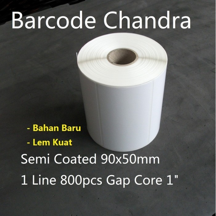 

Semi Coated 90x50 1 Line 800pcs Gap core 1" , Lebel Sticker Barcode