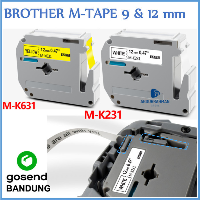 

Label M Tape MK-221-621-231-631 Printer Brother Cartridge PT-M95 PTM95