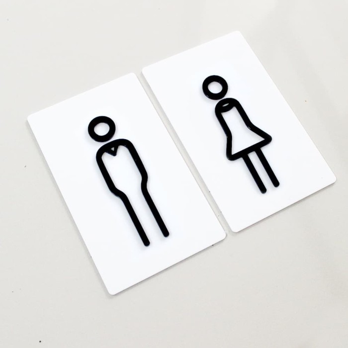 

Sign Board Akrilik Timbul 1 set Toilet Acrylic Signage