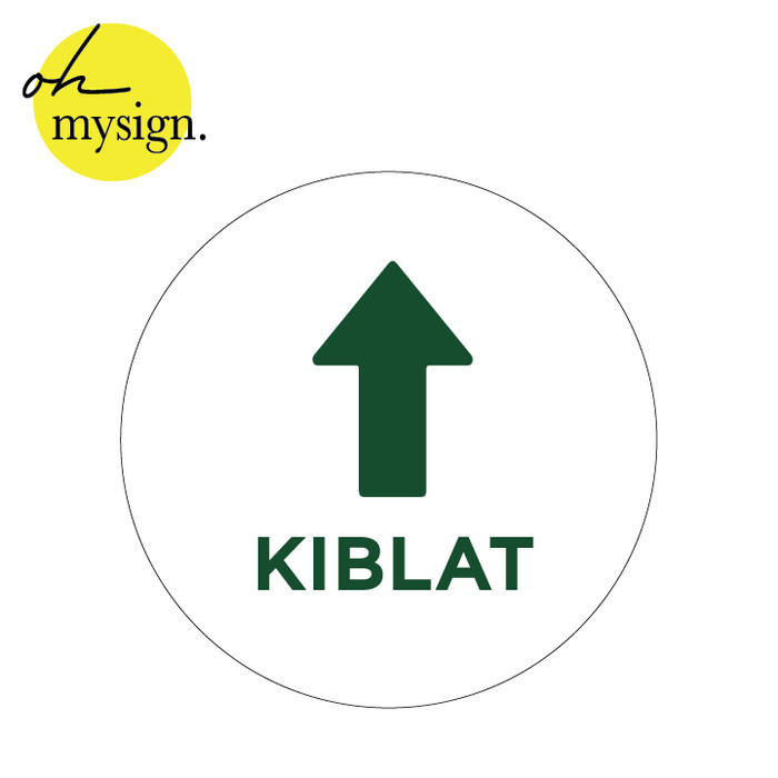

SIGN KIBLAT ACRYLIC TIMBUL BULAT / KIBLAT LABEL SIGN