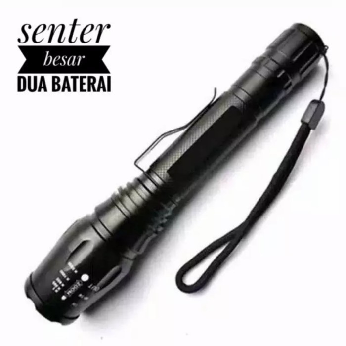 Senter Swat Police Led T6/ 99000W Original Super Terang Terlaris