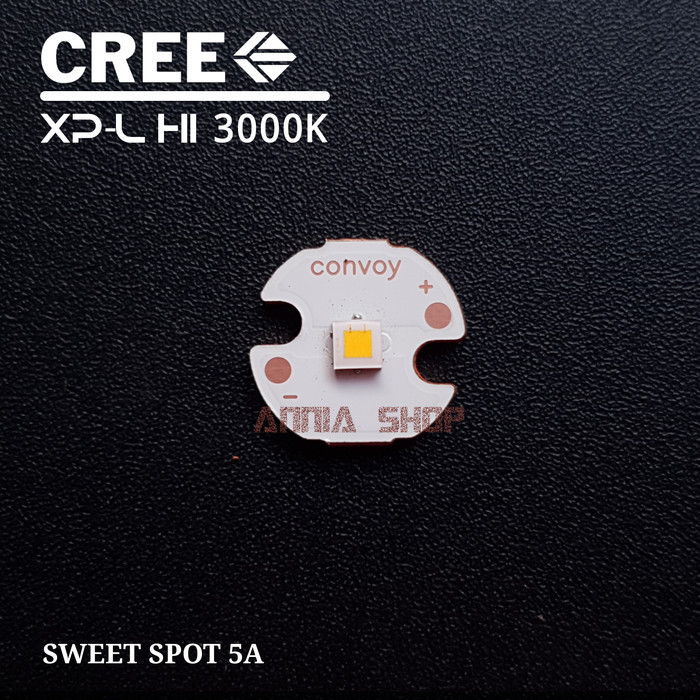 CREE LED EMITTER XP-L XPL HI TEMBAGA COPPER 16MM WARM KUNING SENTER