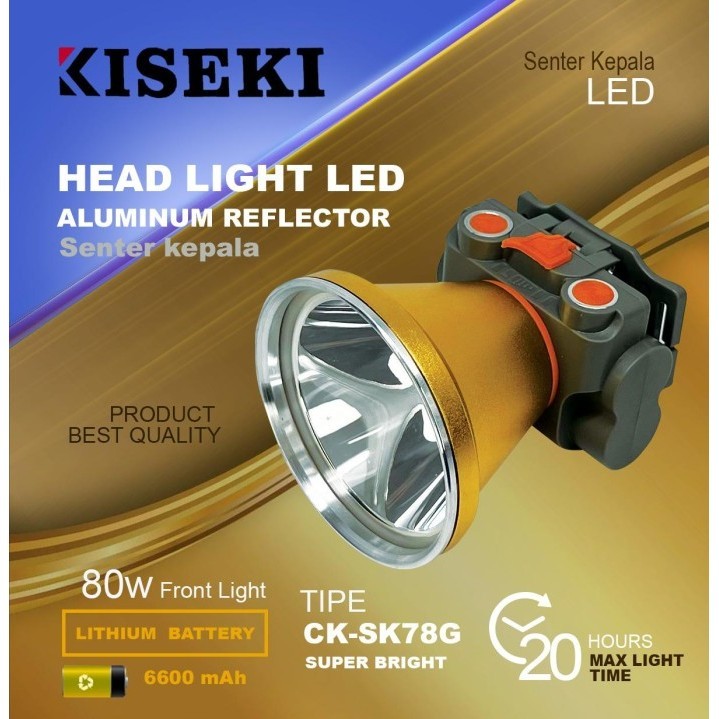 Senter Kepala Murah / CK-SK78G Kiseki LED / Lithium 6600 MAH