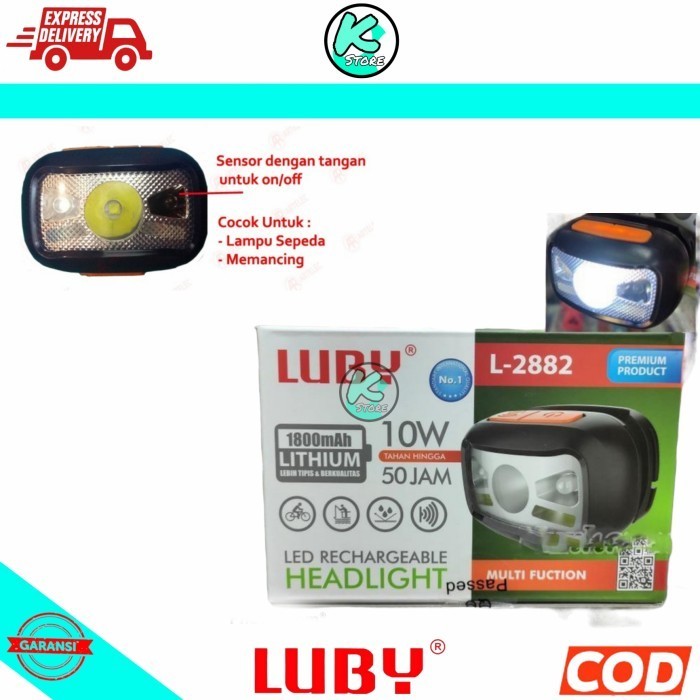 Senter Kepala LUBY L2882 / 2882 Sensor Gerak