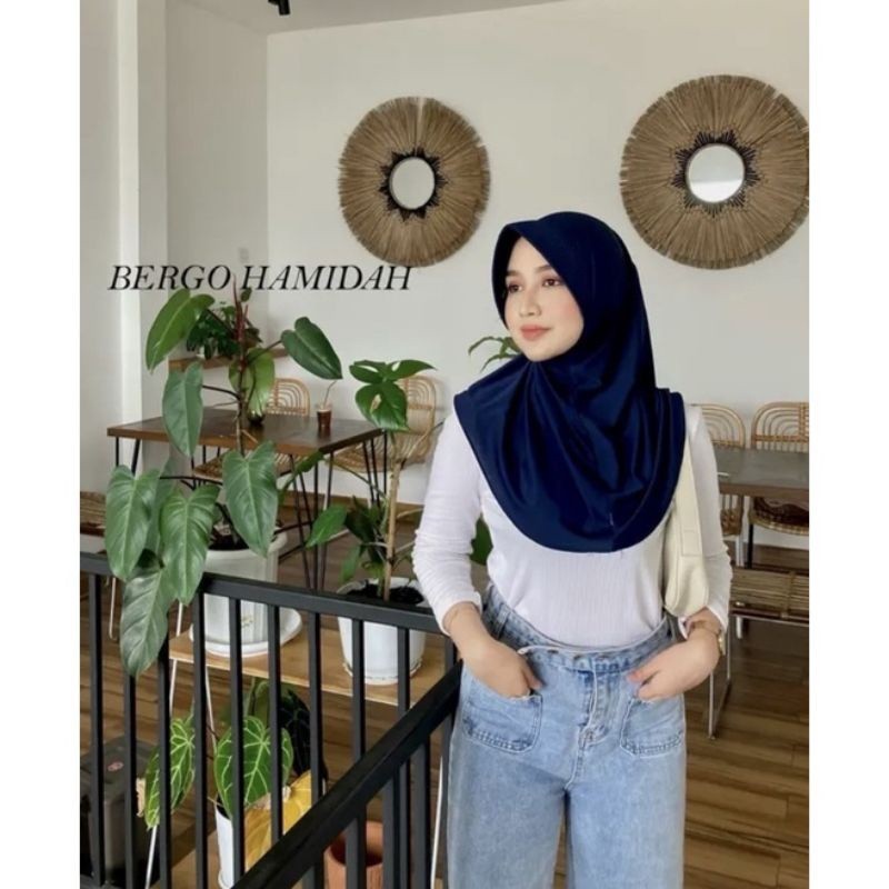 T13 BERGO OVAL HAMIDAH UK M/JILBAB SPANDEK OVAL JERSEY/HIJAB BERGO M/KERUDUNG BERGO OVAL JERSEY