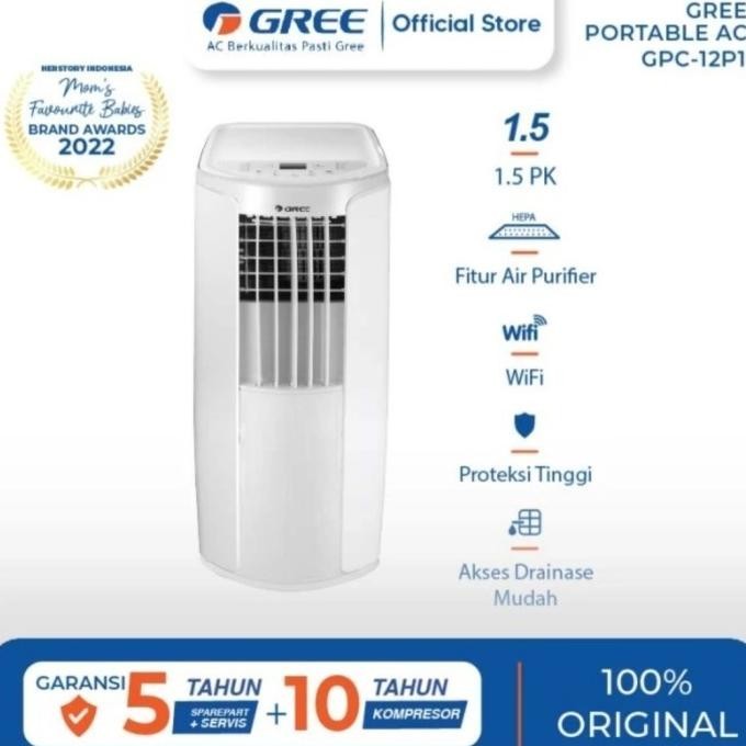 Ac Portable Standing Gree 1,5 Pk With Air Purifier System Legundi.Official