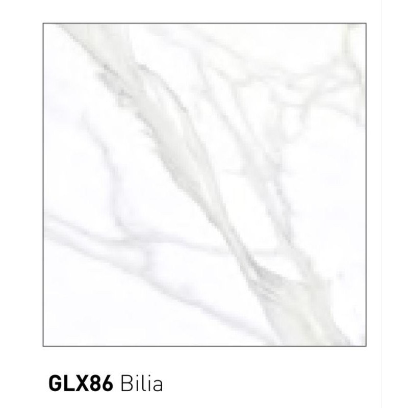 GRANIT GLOSSY MOTIF MARBEL PUTIH GLX86 BILIA UKURAN 80X80 BY NIRO GRANIT