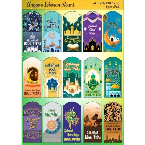

Limited AMPLOP LEBARAN ukuran L 8.5cm X 16.5cm/ANGPAO IDUL FITRI uk. L - AMPLOP L-RANDOM Baru!