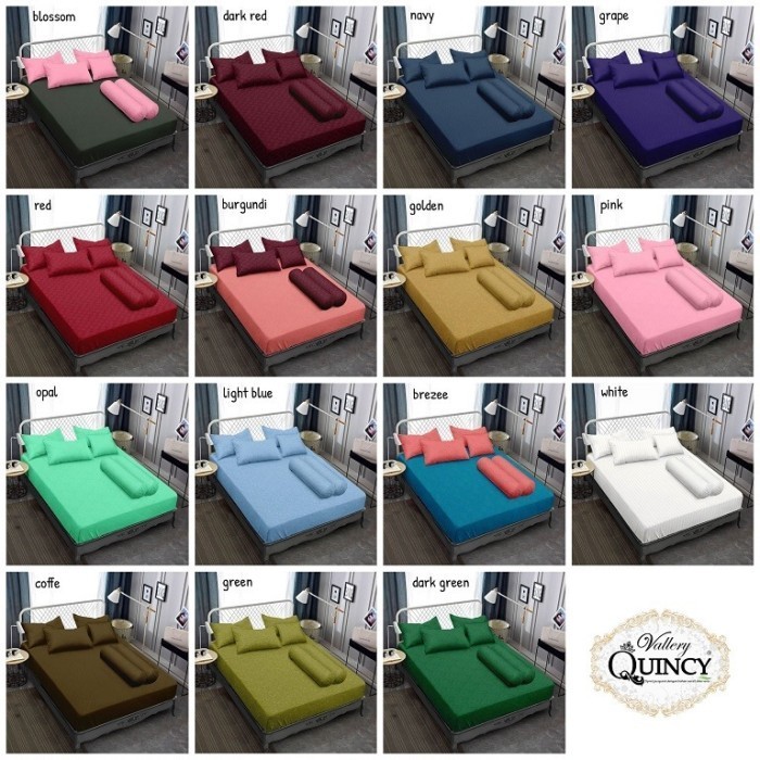 Sprei Valery Quincy Polos Katun Jacquard Uk 180x200 Tinggi 30 Emboss