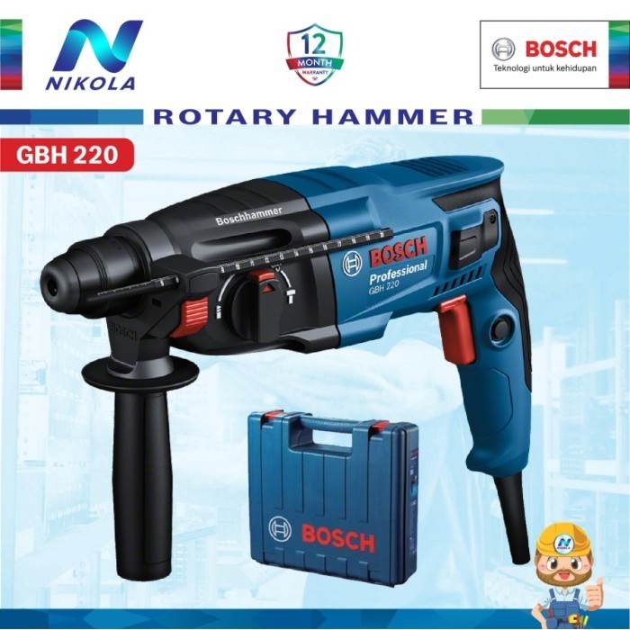 New Gbh 2-20 Bosch Rotary Hammer Hammer Drill Bor Bobok Beton Gbh 220