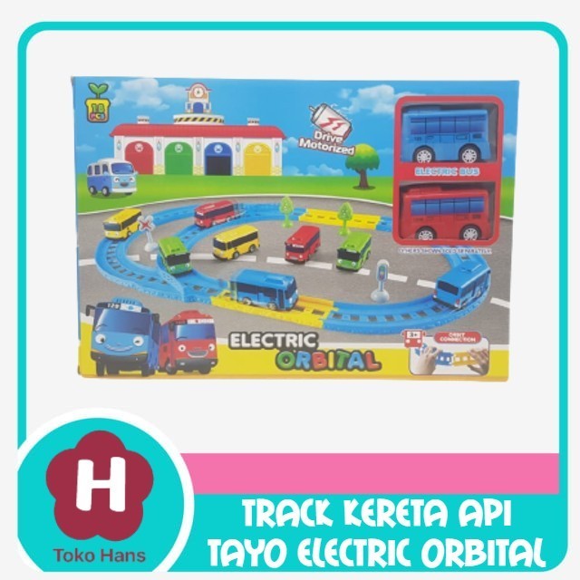 MAINAN ANAK TRACK SET TAYO TRACK KERETA API TAYO ELECTRIC ORBITAL