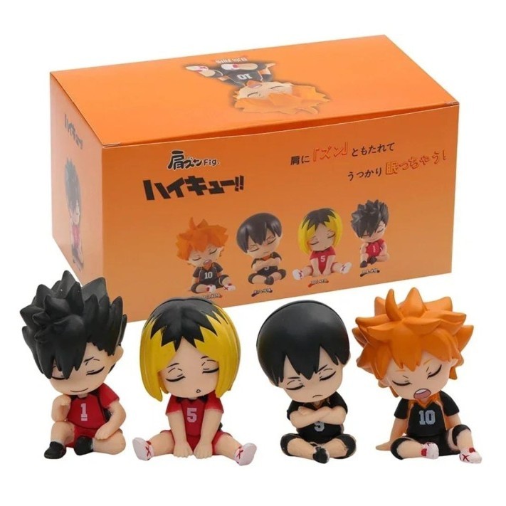 FIGURE ANIME HAIKYUU VOLLEY SET 4 PCS HINATA OIKAWA KOTARU BOKUTO BOX