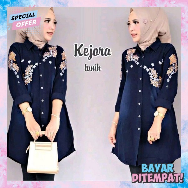 Tunik Wanita Terbaru 2024 Pakaian Cewek Atasan Modis Baju Tunik Import Premium Blouse Tunyk Fashion 