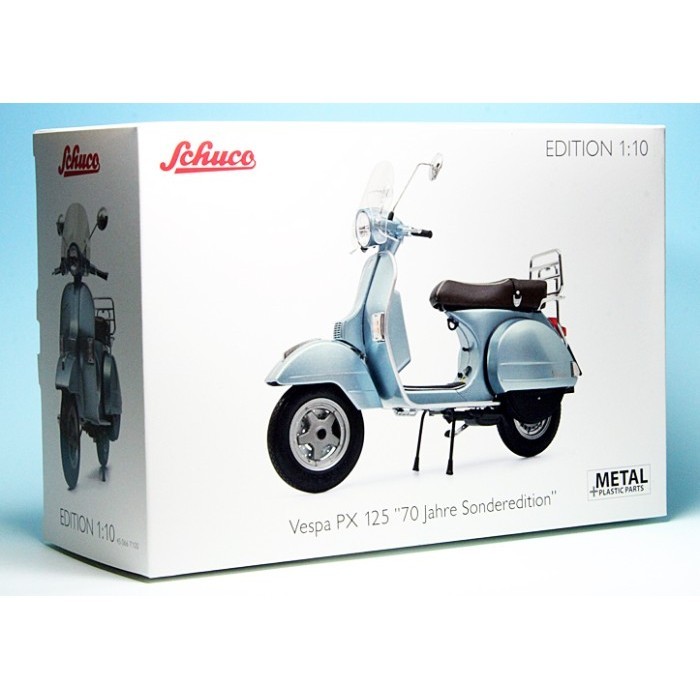 1:10 Schuco Vespa Px 125 Blue Motor Diecast Niatur Not Autoart