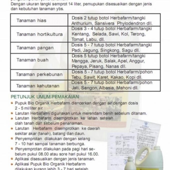 Herbafarm Pupuk Cair Bio Organik Sidomuncul 1 Liter Asli Free Booster GMM