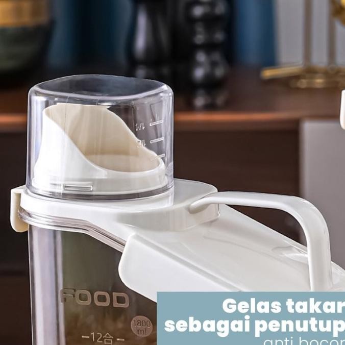 CR - Gogobuy 2kg Storage Jar E68 Tempat Penyimpanan Makanan Sereal beras bi TERLARIS