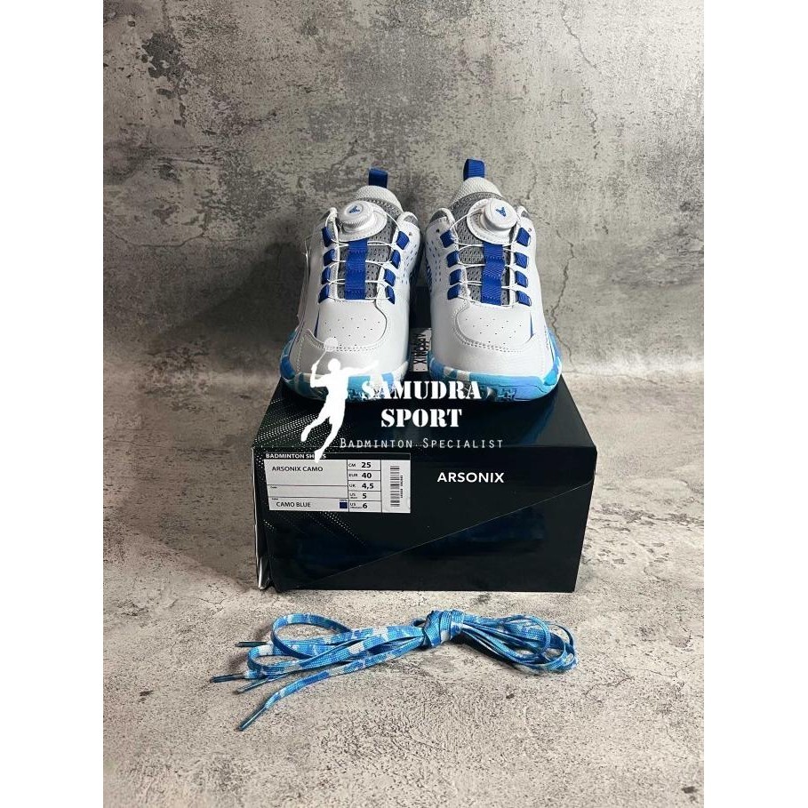 TERBARU  SEPATU BADMINTON ARSONIX CAMO * CAMO BLUE READY KANAYASARI3
