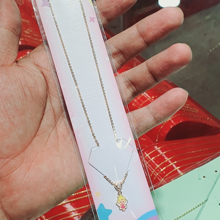 KALUNG ANAK PEREMPUAN EMAS ASLI KADAR 375 GOLD 12