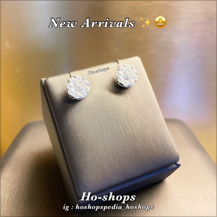 GIWANG / ANTING LOTUS CUT MAS PUTIH KADAR 750 ASLI EMAS