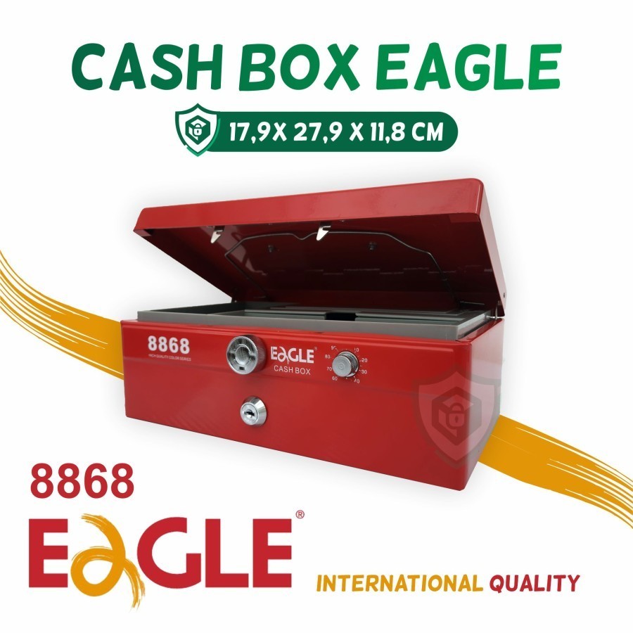Brankas/ Cash Box/ Kotak Uang/ Kotak Perhiasan Eagle 8868 Spc ORD