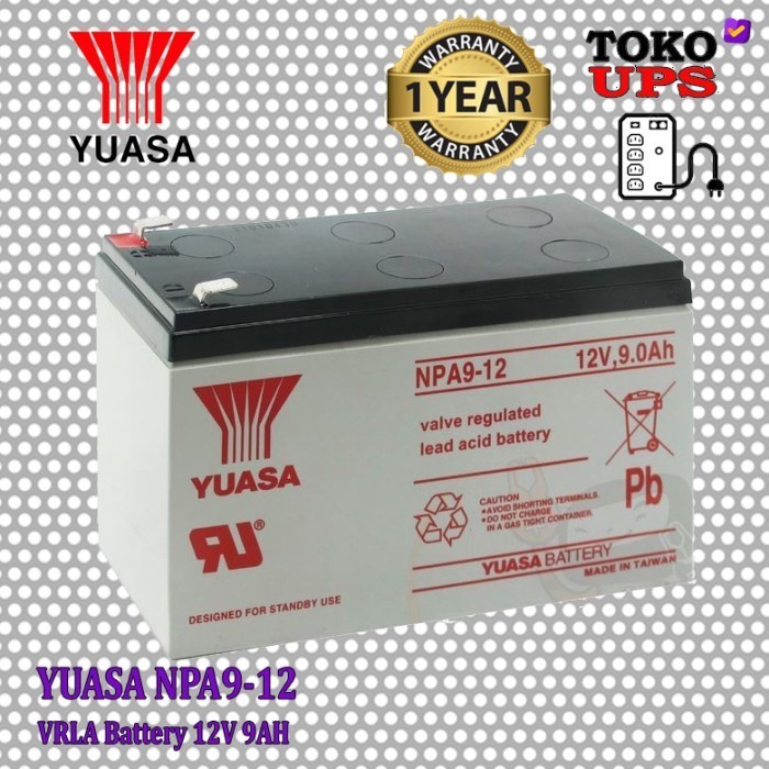 Baterai Ups 12V 9Ah Yuasa Npa9-12