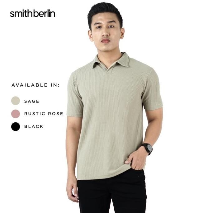 Kaos Polo Knit Pria Smith Berlin Kadakata Slim Fit