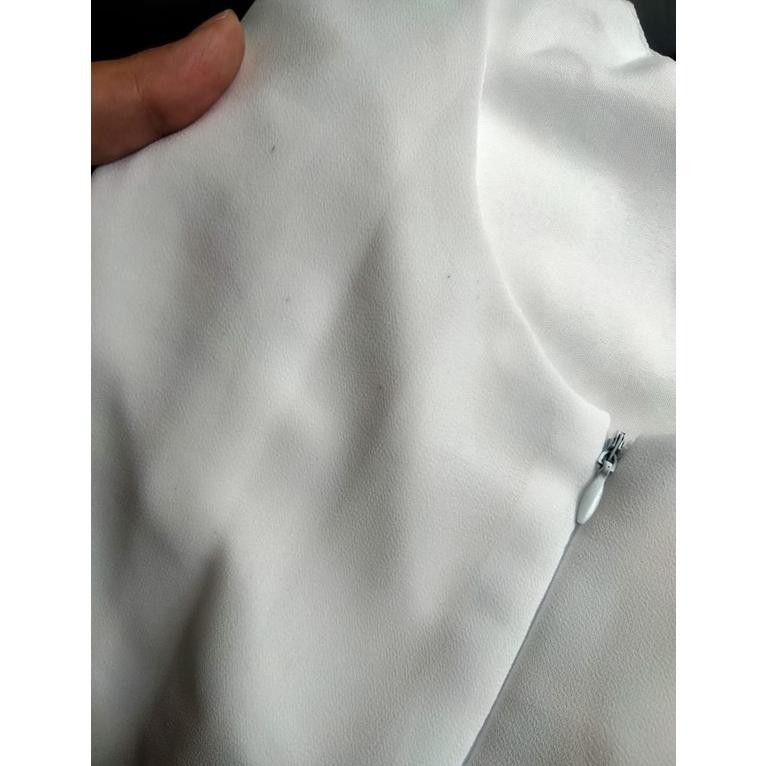 Summer Dress  / Dress Muslim Ceruty Busui / Gamis Putih Ceruty / Casual Dress Muslim Polos Cod