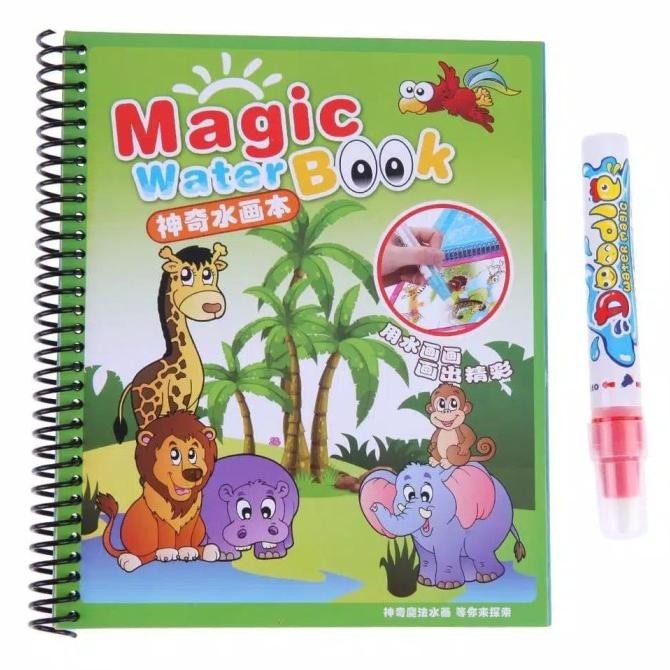 

MAINAN EDUKASI ANAK MAGIC WATER BOOK REUSABLE BUKU GAMBAR WARNA