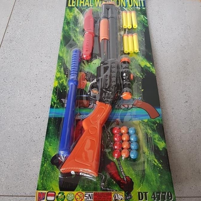 Pistol Plastik Mainan Anak - Mainan Senapan Plastik Peluru Busa