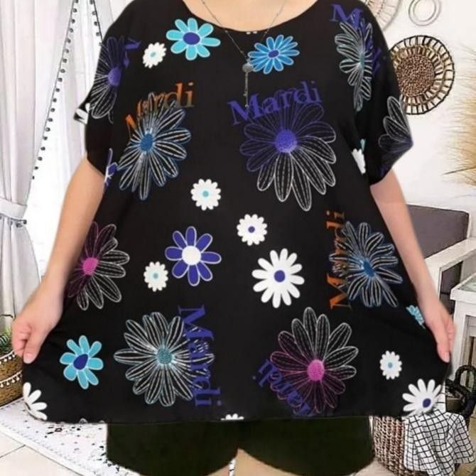 Baju Baby Doll Jumbo Atasan Baju Tidur Jumbo Wanita Bahan Rayon Katun