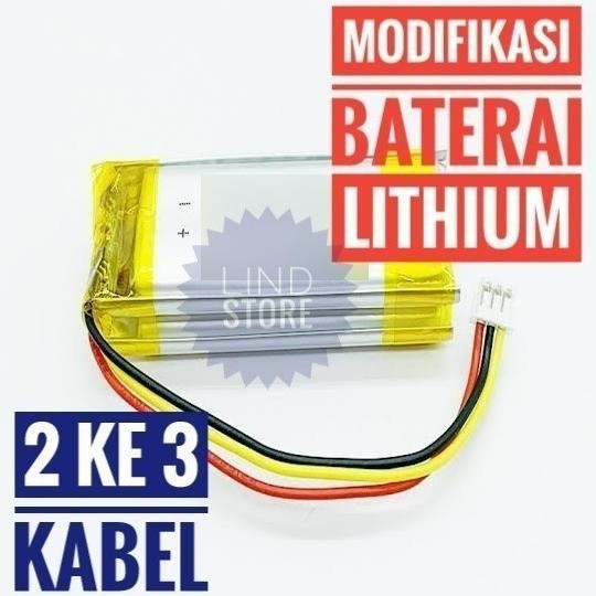 Trendy Modifikasi Baterai Lithium Rechargeable - 2pin ke 3pin .,