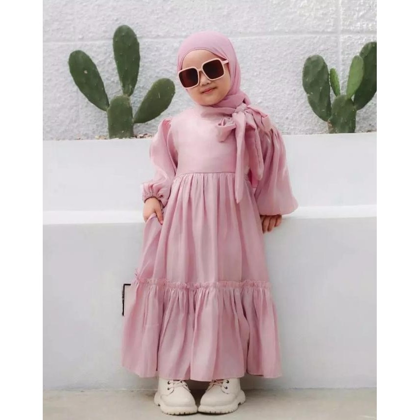 Yang Maniezz Gamis Anak Perempuan Murah Set Hijab 4-9 Tahun Dress Anak Arsyila