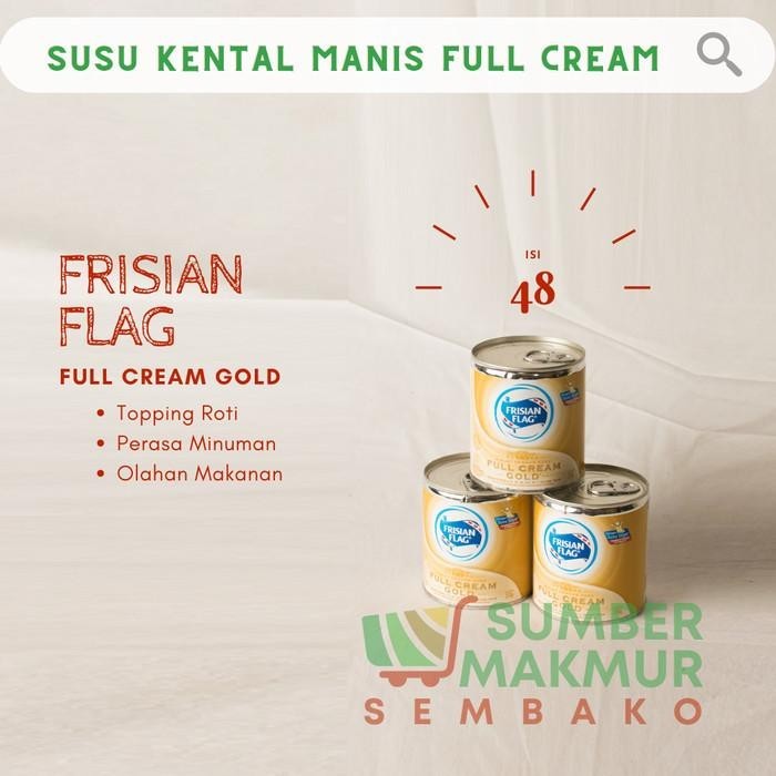 

Krimer Kental Manis Frisian Flag Gold Full Cream / Susu Bendera Kaleng