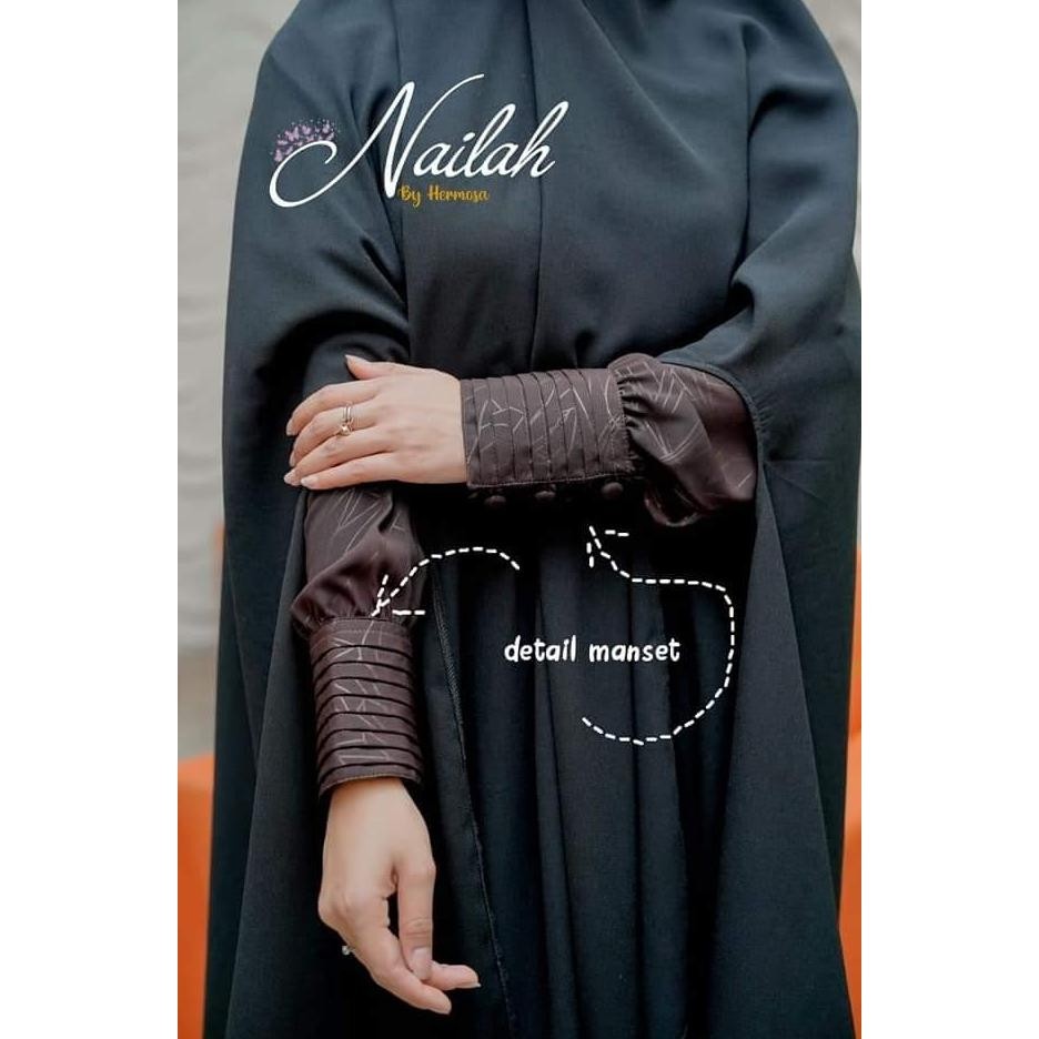Gamis Embos Hermosa Yoris Caltri Coklat/Embos Cokelat/Gamis Cokelat