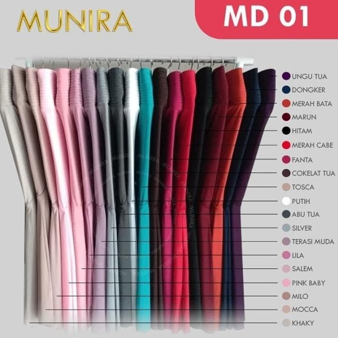 Jilbab Instan Syari Jersey Premium Pet Busa/Jilbab Syari Md01 Munira