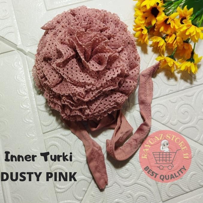 Inner Ciput Turki Cepol Renda Brukat Premium Jersey Polos