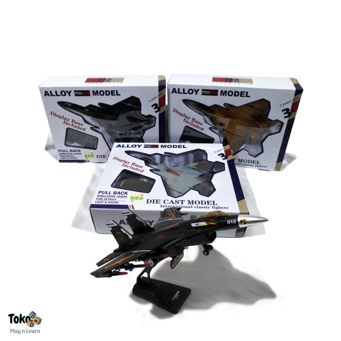 Mainan Anak Diecast Metal Alloy El Pesawat Jet Tempur F-15 Fighter