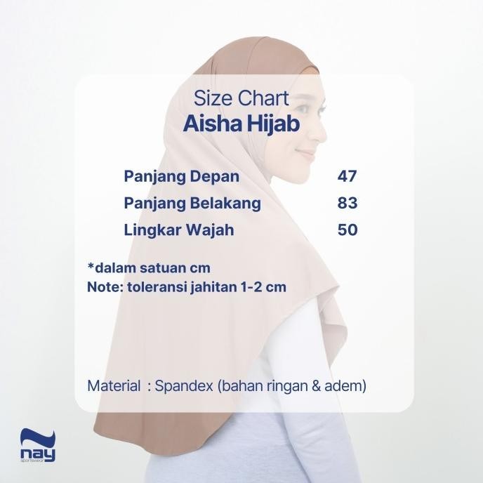 Aisha Hijab Bergo Syar'I (Sport And Daily Hijab) - Black