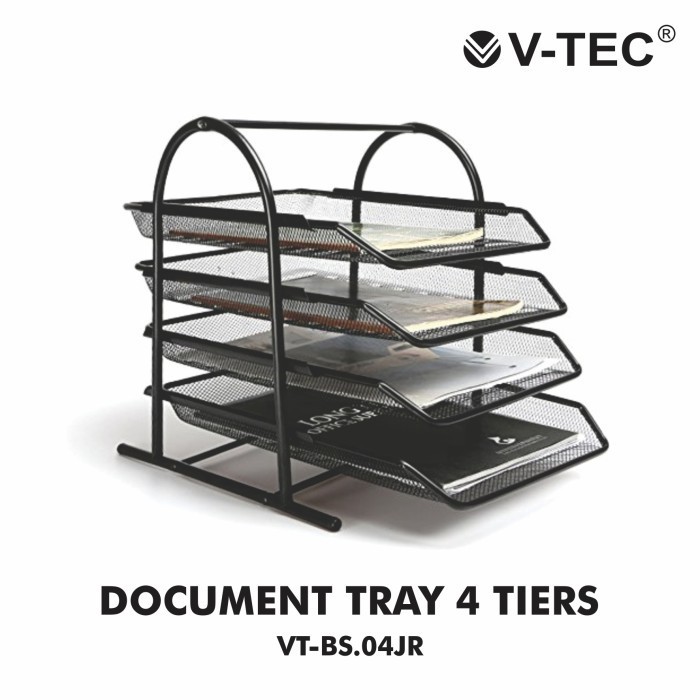 

TERBARU - Bak Surat/Rak Susun/Document Tray Besi 4 Susun VTEC