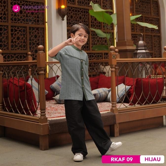 Rauna - Baju Muslim - Sarimbit - Koko Anak Jasmine 09 Hijau