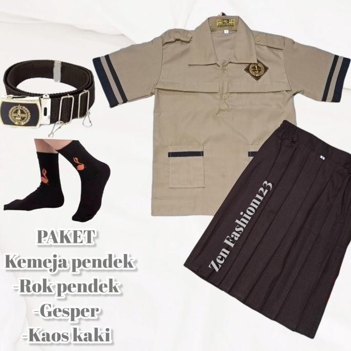 Seragam Sd Pramuka Siaga Baju Pendek Rok Pendek Lengkap Sd