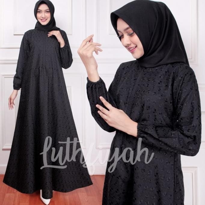 Gamis Umroh / Gamis Hitam Model Setengah Payung